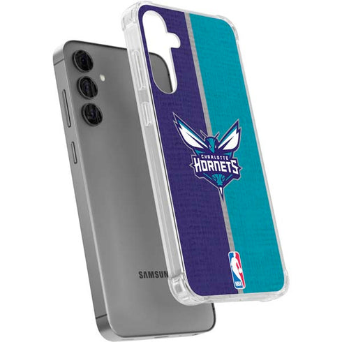 NBA Charlotte Hornets Canvas Galaxy S24 Plus Clear Case